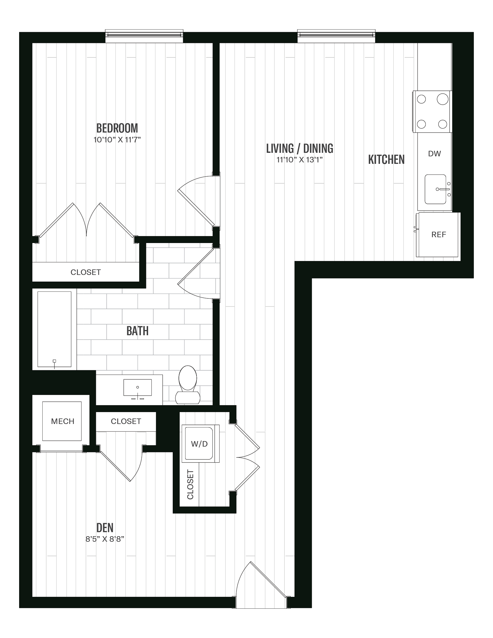Floorplan image of unit 464
